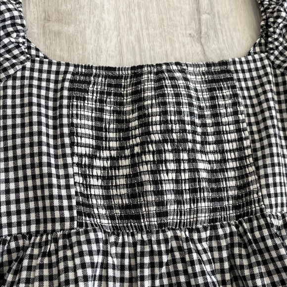 Tuckernuck Pomander Place‎ Abigail Gingham Plaid Black White Dress Womens Medium - Picture 13 of 14